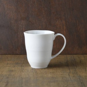 小田陶器 櫛目(kushime) 8.5cmマグカップ 白[日本製/美濃焼/和食器]