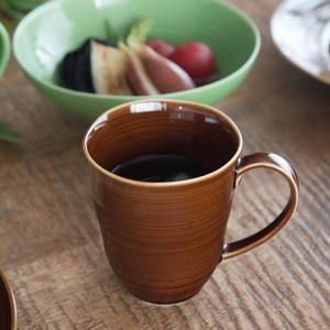 小田陶器 櫛目(kushime) 8.5cmマグカップ アメ釉[日本製/美濃焼/和食器]