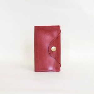 Business Card Holder Wine Card Case Business Made in Japan Leather Wine Red