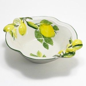 イタリア製 レモン柄 食器 陶器製 大鉢 サラダボウル スープ ボール皿