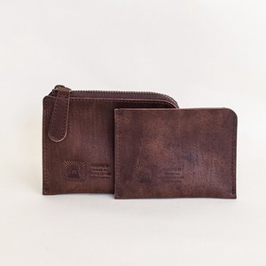 Coin Purse Brown Ladies Men's Made in Japan