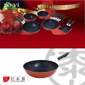 Fluorine Resin Processing Dirt Dropping "For gas fire only" frying pan 2 6 2 8
