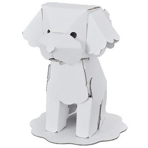 ANIMAL No.4 4 9 Toy Poodle Cardboard Box Craft Kit