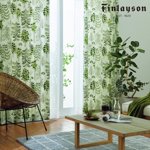 Finlayson フィンレイソン 北欧 新生活インテリア 日本製 受注生産 カーテン SADUSSA グリーン ボタニカル