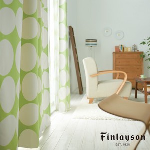 Finlayson フィンレイソン 北欧 新生活インテリア 日本製 受注生産 遮光 カーテン POP グリーン