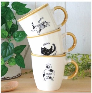 Japanese KAKUNI Ninja Daily Pottery Coffee Mug Ceramic Cup Water Spider 03356