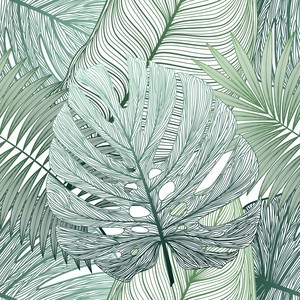キャンバスパネル ART Panel Seamless pattern tropical leaf paim