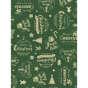 Christmas Wrapper Tes Green Whole Sheet Half Sheet