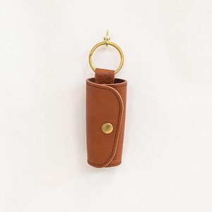 【日本製】栃木レザー 真鍮 キーケース (Brown) スナップボタン ブラウン