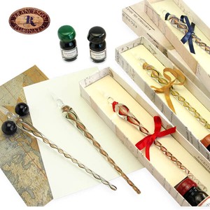 Writing Material Glass Dip Pen Made in Italy Ink set
