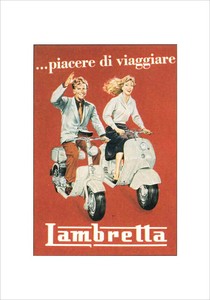 【イタリア製】 ISTITUTO FOTOCROMO ITALIANO/I.F.I　ポスター/33×44　LAMBRETTA