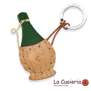 【イタリア製】 【牛革】ラ クオイエリア La Cuoieria レザーキーホルダー　ワイン