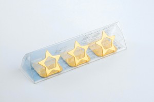 高桑金属 日本製 Japan 宵の天（よいのそら）箸置 黄金（こがね星 三つ揃い 407521