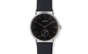 【腕時計】革ベルト スモセコ ブラック AB008-5