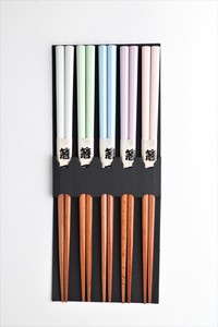 筷子 新商品 经典款 筷子 粉彩 5双 5颜色