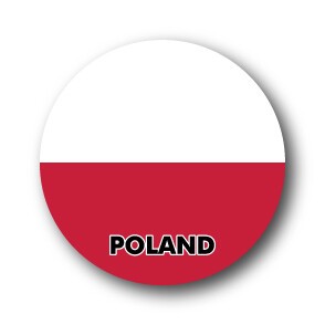 国旗缶バッジ CBFG-114 ポーランド POLAND 国旗 缶バッジ 旅行 【2019新作】