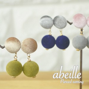 Velvet Ball Bi-Color Pierced Earring Earring 3 Colors Mini