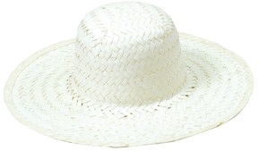 White Straw Hat Attached