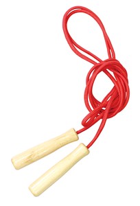 Color wood-patterned Jumping Rope Bag Attached