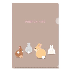 Slip/Receipt POMPON HiPS A4 Clear File Rabbit's Hips