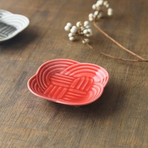 Mino ware Small Plate Red 9cm Made in Japan