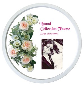 特価(セール品) 額縁　丸型フレーム　ボックスタイプ　ホワイトL Round Collection Frame White  Lsize