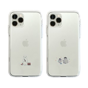 iPhone 11 Pro Max ケース Dparks ソフトクリアケース ミニ動物 シロクマ ペンギン