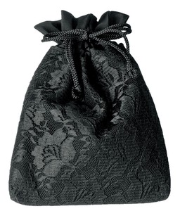 Pouch/Case black Drawstring Bag Formal Made in Japan