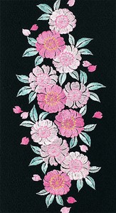 Japanese Clothing Kimono Sakura Embroidered Made in Japan