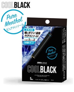 入荷確認中【トレードワークス】電子タバコ COOLBLACK 交換用カートリッジ5個入 ブラック ピュアメンソール