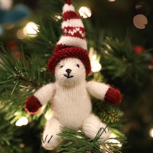 シロクマ クリスマス オーナメント ツリー 人形 熊
