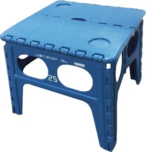 折りたたみ式　フォールディングテーブル　ブルー