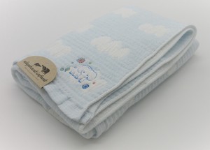 Made in Japan 4 Gauze Elephant Fan China Spoon Gauze Towel Bathing Towel Blue