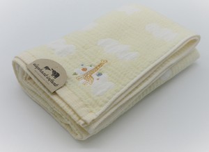 Made in Japan 4 Gauze Elephant Fan China Spoon Gauze Towel Bathing Towel Yellow