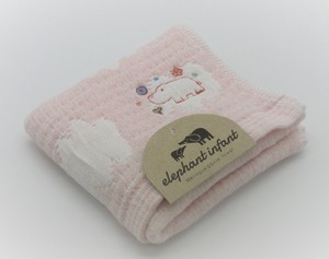 Made in Japan 4 Gauze Elephant Fan China Spoon Gauze Towel Wash Towel Pink