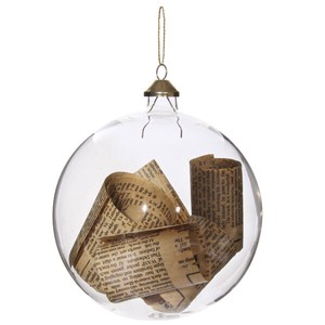 ガラスボールメッセージ 12cm オーナメント クリスマス ツリー アクセサリー プレゼント 装飾