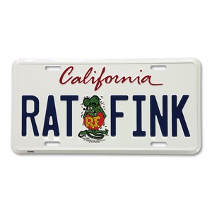 MOON Rat Fink カリフォルニア プレート [RAF382WH]