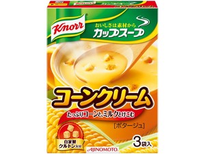 味の素 クノール カップスープ コーンクリーム 3袋 x10 【スープ】