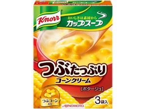 味の素 クノール カップスープ つぶたっぷりコーンクリーム 3袋 x10 【スープ】