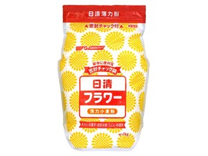 日清製粉 小麦粉フラワー チャック付 1kg x15 【小麦粉・パン粉・ミックス】