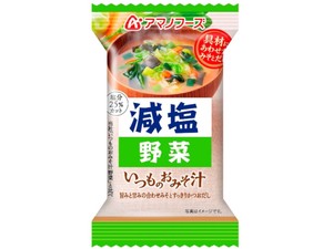アマノフーズ 減塩いつものおみそ汁 野菜 10.1g x10 【味噌汁】