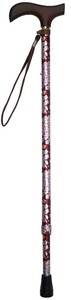 夢ライフステッキ　柄杖伸縮型（スリムタイプ） 桜ワイン