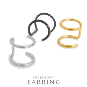 MAGGIO Double One Ear Stainless Line Ear Cuff