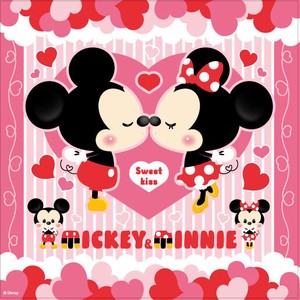 Handkerchief Little Girls Mickey Character Heart-Patterned Minnie Boy Desney