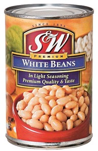S&W ホワイトビーンズ 4号缶