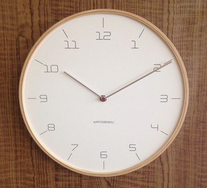 木製壁掛け時計 plywood clock 7 Slim Clock ナチュラル
