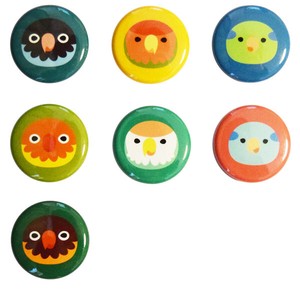 Magnet/Pin Parakeet Buttons