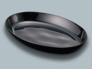 MS-836　楕円皿　黒マット