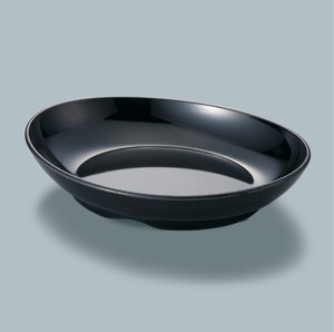 MS-848　オーバル皿　黒
