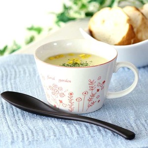 Mino Ware Light-Weight Garden Soup Cup 1 Pc Made in Japan Ceramic Mino Ware Mug Soup Cup